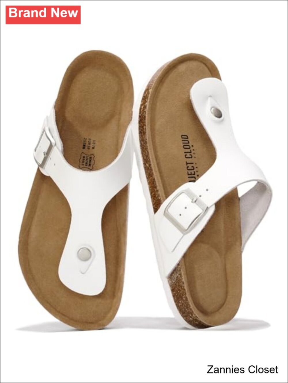✨ Project Cloud Women's 100% Genuine Leather Flip Flop Thong Sandals Slip